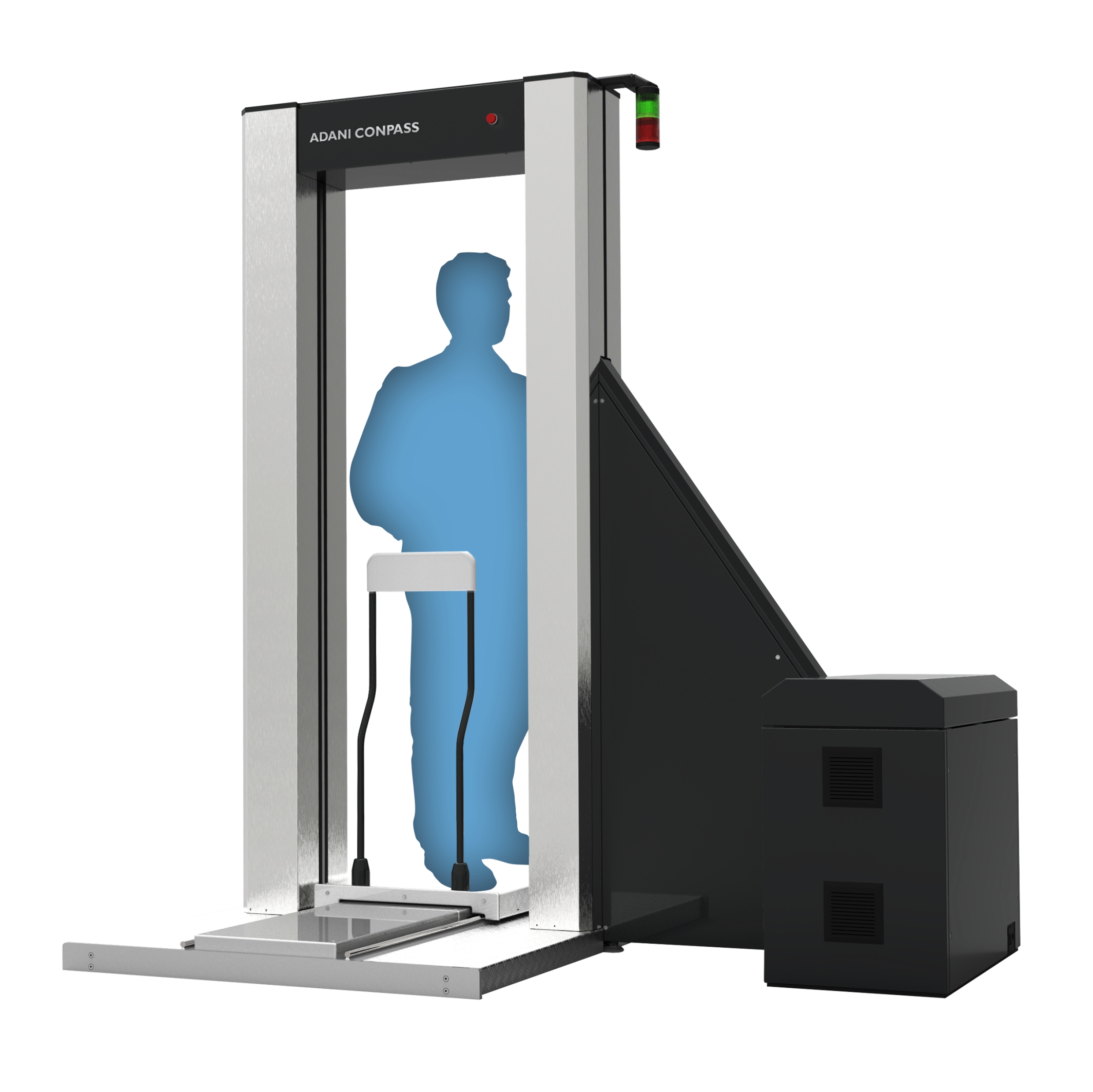 Досмотром установлено. Рентгеновская сканирующая система для персонального досмотра Consys. Рентгенотелевизионные интроскопы в аэропорту. КОНПАСС Адани. Сканер персонального досмотра КОНПАСС.